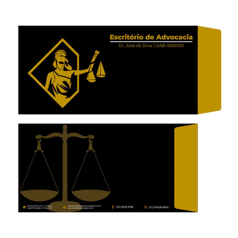 Envelope Personalizado com Aba Lateral 23 x 11cm