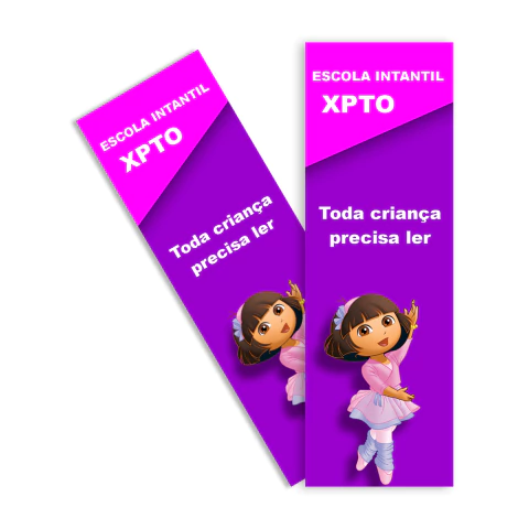 Marcador de página 18 x 5 cm - 4/4 impressão frente e verso