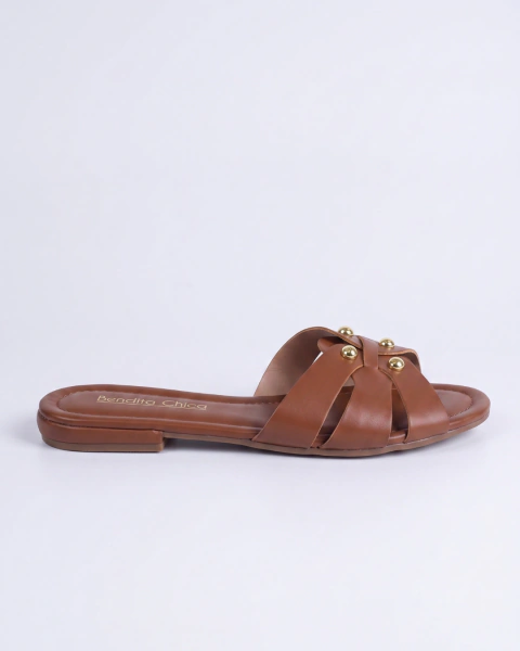 Rasteira Caramelo Chinelo Tachinha