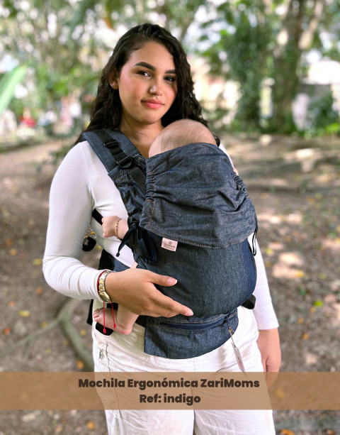 Mochila Evolutiva ZariBaby – Porteo ergonómico desde Recién Nacido hasta 24 meses - ZariMoms Portabebes