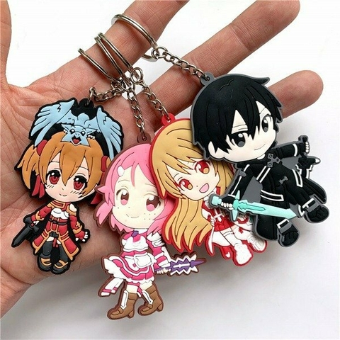 Llavero Goma Doble Sword Art