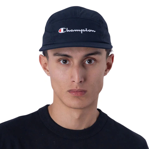 Boné Champion Five Panel Micro Script - Preto
