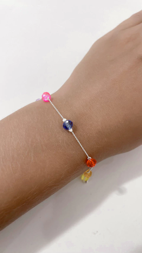 Pulsera cristales de colores