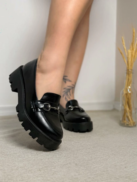 Mocassim tratorado preto - comprar online