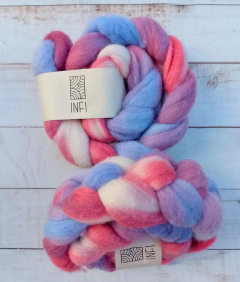 AZUL Y ROJO Vellón Merino 100 gramos