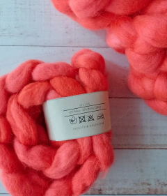 Vellón de Mohair 100 gramos NARANJA - Hilados Infi