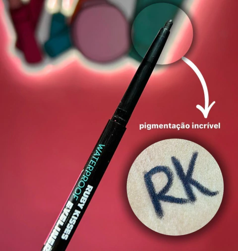 Lápis para Olhos Retrátil A Prova D'água Blackest - Ruby Kisses