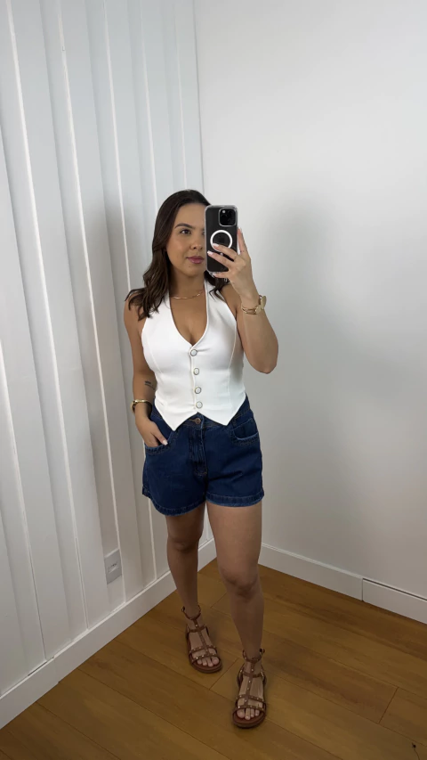 Short Jeans Cintura Alta Tradicional - comprar online