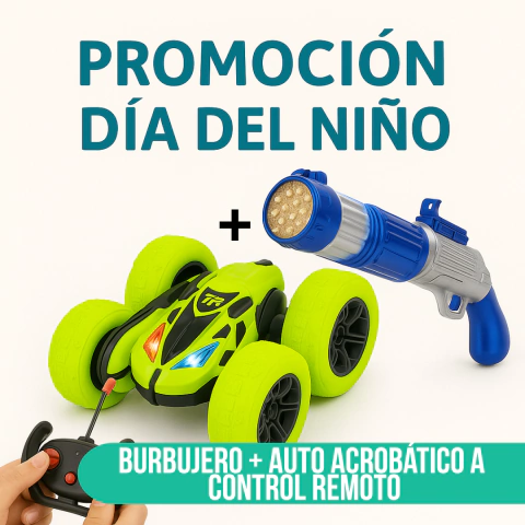 Ametralladora de Burbujas + Auto Acrobático