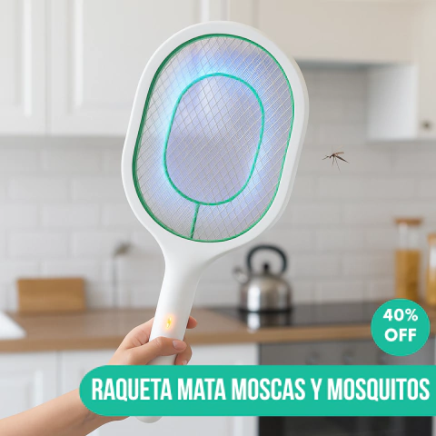 RAQUETA ELÉCTRICA MATA MOSCAS Y MOSQUITOS USB - comprar online