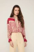 Camisa De Georgette Leve Ampla Animale Tam.36