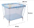 Cercado Infantil Little Baby Azul - Com Trava Nos 4 Pés - comprar online