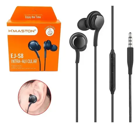 Fone De Ouvido In-ear H'maston Ej-s8 8 Preto