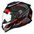 Capacete Norisk Razor Speedmax Preto Cinza Vermelho Tam.58
