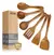 Kit 6 Utensilios Cozinha Madeira Preimium Jogo Colheres