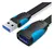 Cabo Extensor Extensão Usb 3.0 5Gbps Ultra Rápido Webcam Mouse Flat 50cm Preto Vention - comprar online