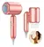 Mini Secador Profissional Dobrável Extalento Iônico de 1200 W com Ar Frio Rosa 127v
