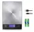 Balança Digital Crownful de Cozinha 15 kg/1 g, em Aço Inoxidável, com Display LCD e Recarregável Tipo C