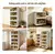Armário Multiuso Caixa Armazenamento Dobrável Com Rodinhas 38cm 3 Andares Transparente-creme Branco - comprar online