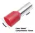 100un Terminal Tubular Ilhós Simples 10mm² 12mm Vermelho - comprar online