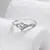 Anel Prata 925 Solitário Princesa Moissanite 0.5ct 5mm Cravejado Tam.9 - comprar online