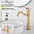 Torneira Banheiro Cuba Alta Cascata Monocomando Misturador Bancada Inox Metal Dourado Yesop - comprar online