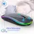 Mouse Sem Fio Recarregável 9H Led Rgb Ergonômico Cinza 1600 DPI - comprar online