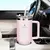 Copo Térmico Gigante 1,2l Inox Com Tampa E Inox Canudo Cor Rosa Cor Pura / Material Fosco - comprar online