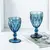 Kit 6 Taças Vidro Azul Modalidade Diamante 330ml - loja online