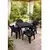 Conjunto Mesa Quadrada Com 4 Cadeiras Plástico Preto - loja online