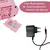 Máquina Costura Rosa Portátil Mesa Kit Linhas Agulhas Pedal - loja online