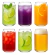 Jogo 6 Copos De Vidro Drink Agua Suco Copo Formato De Lata