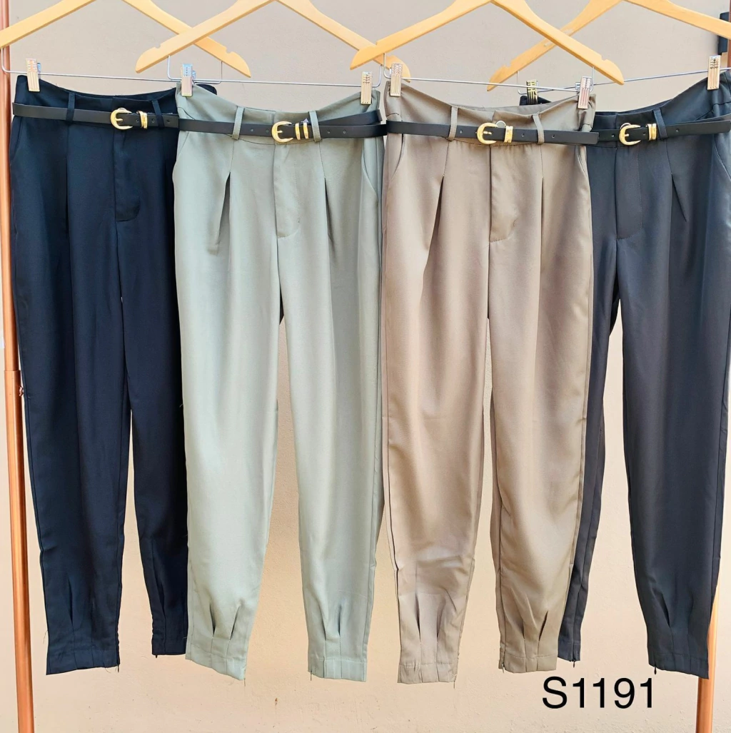 Pantalón con cinto S1191