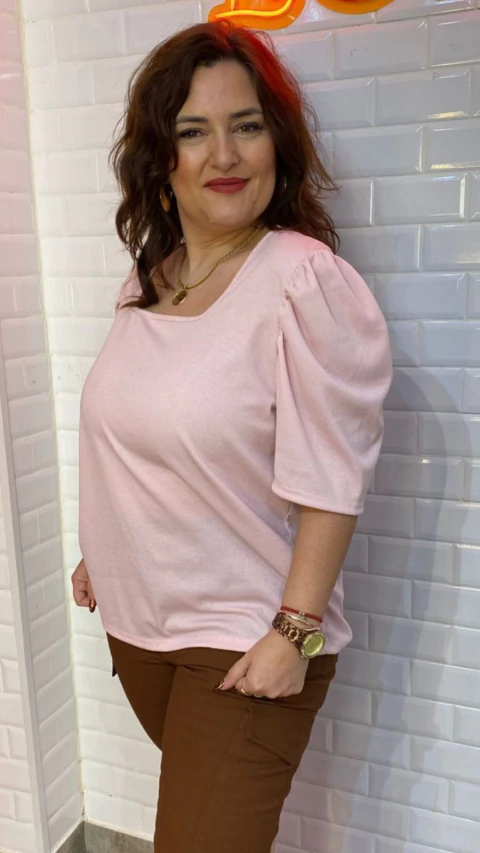 Blusa Luisa Rosada - Manga Princesa - comprar online