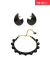 Conjunto Corcel P + Choker Botão Black Croco