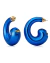 Brinco Argola Icon P Azul Metalizado - Gutê