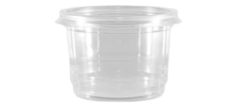 Pote Plastico Descartable Transparente 250cc + Tapa X100 Un
