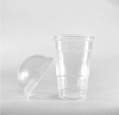 Vaso Frappe Descartable 440cc C/tapa Domo Cristal X 100 Un - tienda online