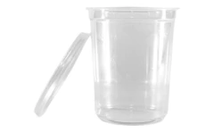 Pote Cristal Descartable 430cc + Tapa X100 Unidades - FERVIS GROUP