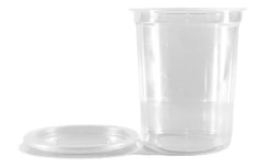 Pote Cristal Descartable 430cc + Tapa X100 Unidades - comprar online