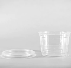 Pote Plastico Descartable Transparente 250cc + Tapa X100 Un - FERVIS GROUP