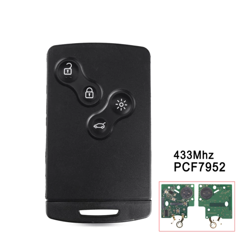 Telemando Completo + Llave Megane III Fluence Va2 Tarjeta 4 Botones 433 Mhz Pcf7952 - comprar online