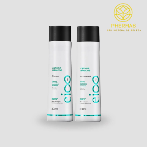 Kit Cachos Mágicos Shampoo 300ml + Condicionador 300ml – Eico Pro - comprar online