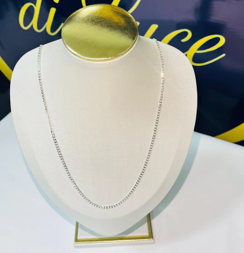 Corrente 1x1 8GR 3MM - 60CM - PRATA 925