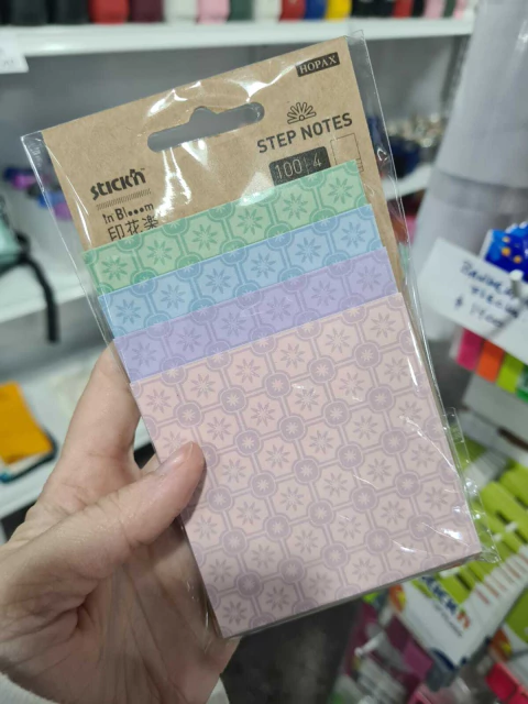 Block De 4 Pads De Notas Adhesivas Stickn Step Notes Bloom - comprar online