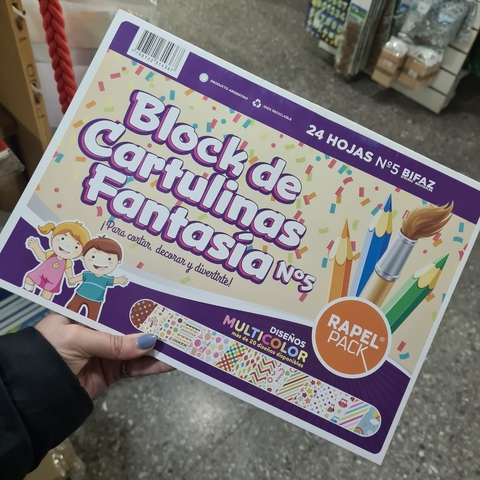 Block Cartulina Fantasía