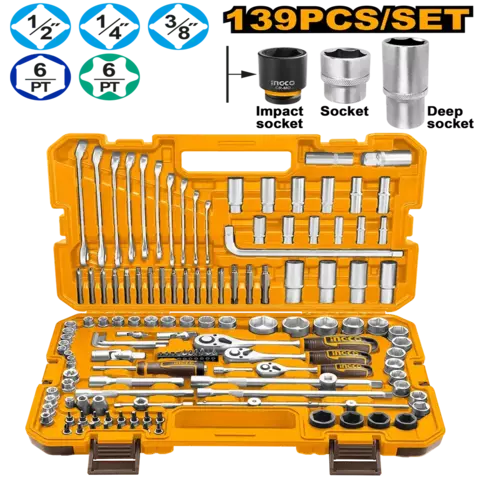 Juego de herramientas INGCO 139 piezas - comprar online