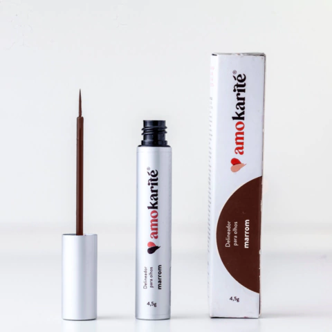 Delineador Marrom Natural Amokarité – Vegano, Sem Derivados de Petróleo
