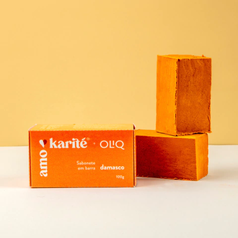 Sabonete Natural Oliq Damasco | Nutrição, Vitalidade e Equilíbrio - Amokarité