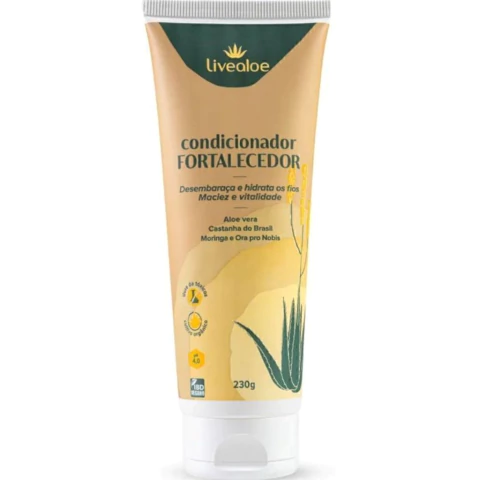 Condicionador Fortalecedor LiveAloe 230g – Cabelos Fortes & Sedosos